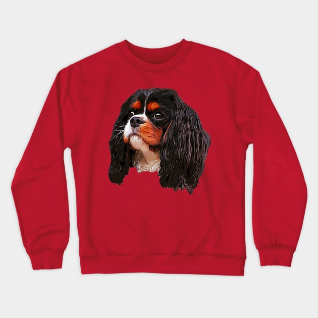 Cavalier King Charles Spaniel Crewneck Sweatshirt by Elarex